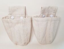 2 IKEA NEREBY natural hemp hanging storage cups pouches UNUSED
