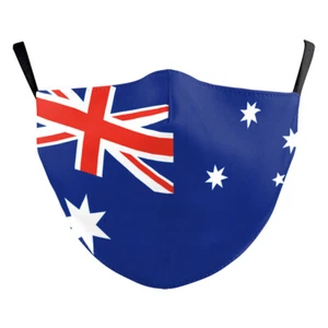Adult Unisex Facemasks Adjustable Australian Blue Ensign Flag Comfortable Masks - Picture 1 of 7