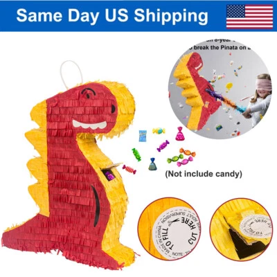 Dinosaur Pinata Kids Birthday Traditional Party Novelty Toys Cinco de Mayo Decor - Image 1 of 4