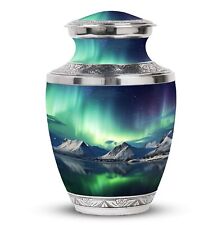sky illuminated with waves Large Urns For Ashes 200 cubic inch