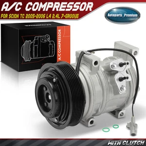 New AC A/C Compressor w/ 7-Groove for Scion tC 2005 2006 L4 2.4L 10S15C 130MM - Picture 1 of 8