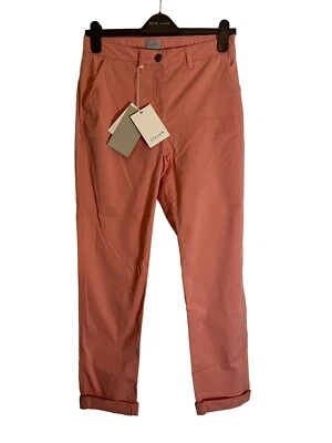 New! Jigsaw Candy Pink Slim Leg Cotton Chino Trousers RRP £85 - UK Size 8 - Image 1 of 4