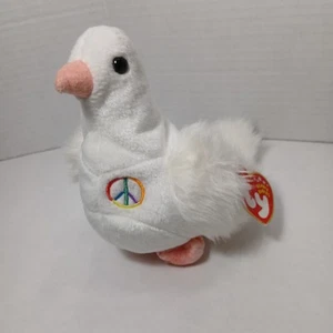 Juguete de peluche TY Beanie Baby SERENITY the Peace Dove 2002 NUEVO - Imagen 1 de 5