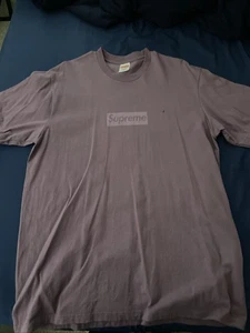 SUPREME TONAL BOX LOGO DUSTY PURPLE TEE T SHIRT SIZE LARGE - Picture 1 of 5