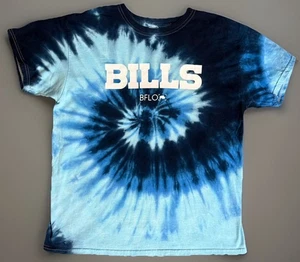 Buffalo Bills Tie Dye T-Shirt Blue Spiral ColorTone NFL Football Fan Tee Size L - Picture 1 of 7