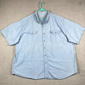 Carhartt Button Down Shirt Men's 4XL Blue Rugged Workwear Chore Outdoors Causal - Picture 1 of 8