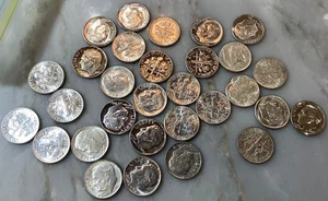 $3 Face Rosevelt Silver Dimes 10 cent  1955 - 1964 30 coins 3 OZ  Proof regular - Picture 1 of 1