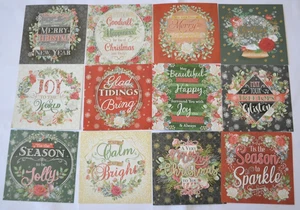 Hunkydory 12 Square Book Toppers Christmas Themed Papercraft Card Making Lot 4 - Picture 1 of 1