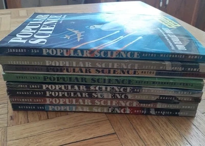Vintage Lot Of 8 POPULAR SCIENCE AUTOS MECHANICS HOMES 1957 Foto 1 de 4
