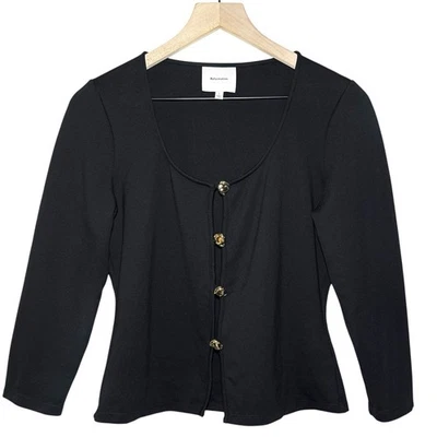 Top tejido Owen Reformation para mujer en negro talla grande Foto 1 de 4