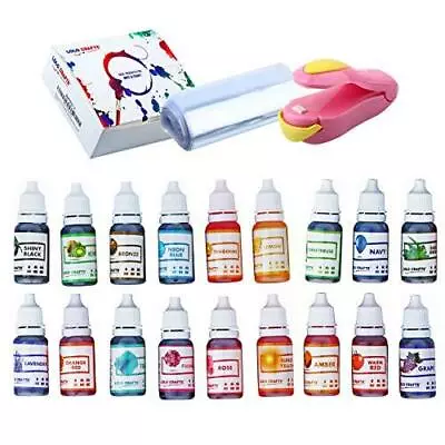 Bath Bomb Kit Colorants Bags - 18 Pack Colors Soap Dye Colorant, 30 Shrink Wrap - Image 1 of 4