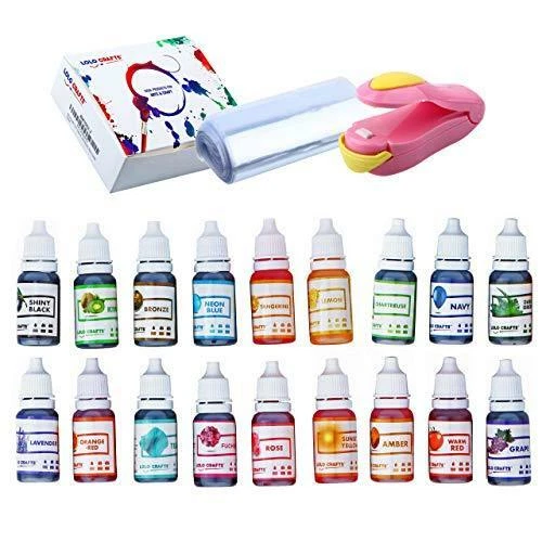 Bath Bomb Kit Colorants Bags - 18 Pack Colors Soap Dye Colorant, 30 Shrink Wrap - Image 1 of 4