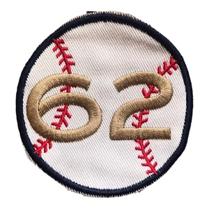 1962 WORLD SERIES MLB BASEBALL NEW YORK YANKEES 2.5" STYLIZED FONT YEAR PATCH - Picture 1 of 4