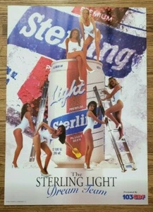 1994 Sterling Light Dream Team 19.5" x 27.5" Poster. Evansville Indiana Brewing - Picture 1 of 5