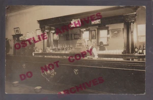 Thief River Falls MINNESOTA RPPC 1912 INTERIOR BAR Saloon NO INDIANS ALLOWED! MN - Picture 1 of 4