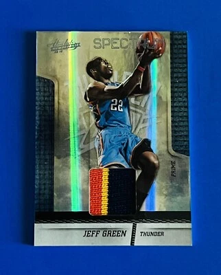 2009-10 Absolute Jeff Green Spectrum 3-Color Game Worn Swatch Card #85; #d /25 - Image 1 of 2