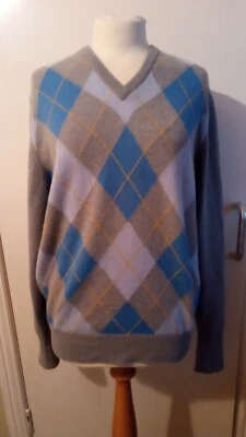 PETER SCOTT DOPPELTER PULLOVER AUS LAMMWOLLE MIT V-AUSSCHNITT - MULTI - X LARGE  - Bild 1 von 3