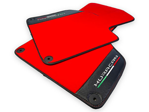 Red Floor Mats For Lamborghini Huracan With Carbon Fiber Leather Autowin Brand