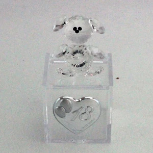 25774 Bomboniere Scatoline plastica Orsetto cristallo 18° compleanno Trasparente - Foto 1 di 1