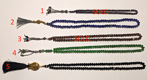Crystal Tasbih Masbaha Muslim Dhikr Rosary Prayer - 99 beads, variety of colors