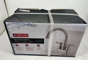 Delta Windemere Centerset Bathroom Faucet Brushed Nickel 25896LF-BN NEW! - Picture 1 of 4