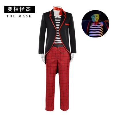 Cosplay La Máscara Verde Stanley Superhéroe Tailcoat Disfraces Halloween Traje Conjunto Foto 1 de 4