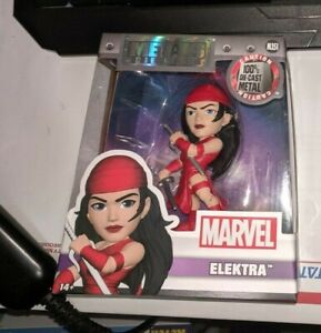 Jada Toys Die-Cast Metals Elektra 4" Inch Figure Marvel Comics New Damaged Box
