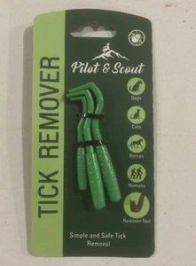 Tick Remover Tools Value 3 Pack Tool Humans Dogs Cats Pet Horses Pilot & Scout - Picture 1 of 2