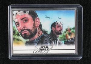 2021 Topps Star Wars: Stellar Signatures /100 Bodhi Rook Jason Davies Sketch pn1