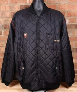 Def Jam University Black Quilted Nylon Bomber Jacket Mens XL Full Zip - Picture 1 of 6