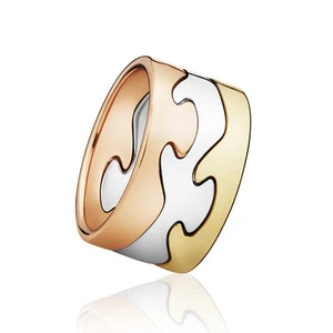 Georg Jensen Fusion Puzzle Ring - 18 kt. Gelbgold, Roségold und Weißgold. - Bild 1 von 1