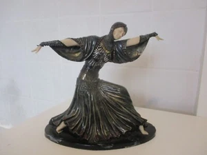 Vintage ART DECO Style Italian Veronese Dancing Lady Woman Pose Figure Statue - Picture 1 of 14
