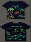 2 pièces T-shirt créatif imprimé dinosaure lumineux pour garçons, décontracté léger confortable
