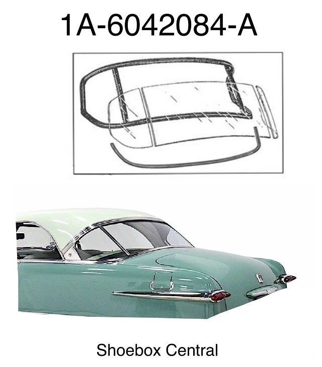 Ford Victoria 1951 3 piezas trasero vidrio sello de goma impermeabilizante  Foto 1 de 2