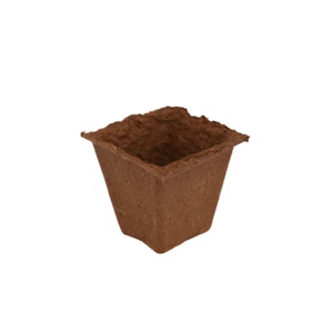 Nutley's 6cm Square Biodegradable & Organic Wood Fibre Plant Pots Compostable - Picture 1 of 8