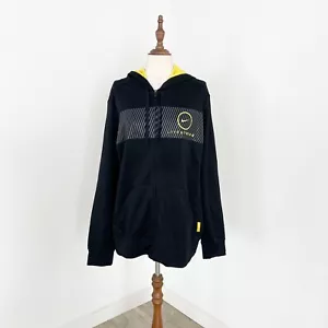 Nike Mens Livestrong Therma Fit Zip Up Hoodie Sweatshirt Black Yellow Size Large - Picture 1 of 8
