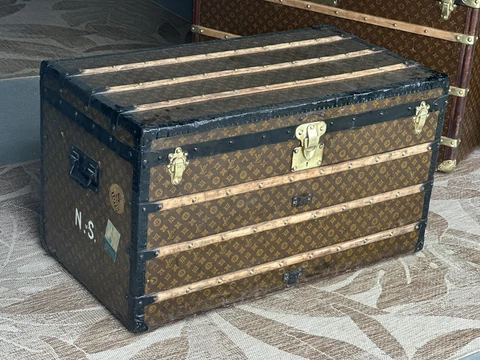 Louis Vuitton Monogram Steamer Trunk Antique French Luggage Cover