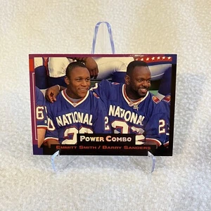 1993 Pro Set Power Combo Card #1 - Barry Sanders and Emmitt Smith - Nice NFL - Bild 1 von 10