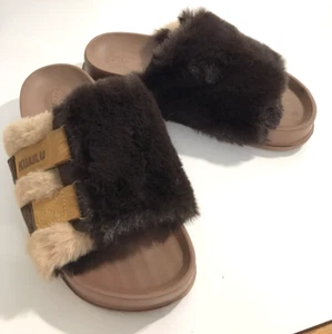 KuaiLu Womens Platform Sandal with Arch Support  Size 8 Faux Fur Upper - Picture 1 of 12