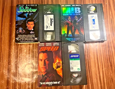 Action Sci-Fi VHS 3 Movie Lot Speed Men In Black The Shadow Keene Reeves 90's - Image 1 of 4