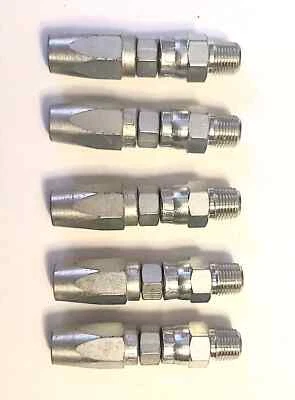 Lot of 5 Lincoln Industrial 246002 Quicklub 1/8" ID Reusable Hose End Coupling Foto 1 de 4
