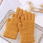 Elastic Plus Velvet Touch Screen Mittens Thick Warm Knitted Gloves Arm Warmers