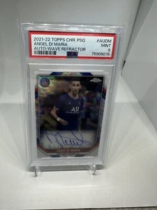 2021-22 Topps Chrome PSG Set Angel Di Maria Refractor On-Card AUTO Autograph /49 - Picture 1 of 2