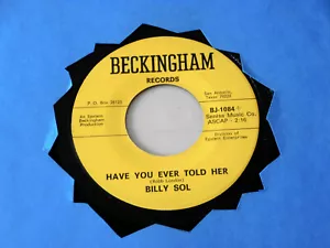 NORTHERN SOUL~ BILLY SOL~ HAVE YOU EVER TOLD HER~ NEAR MINT~ THE BELLS~ - Picture 1 of 2