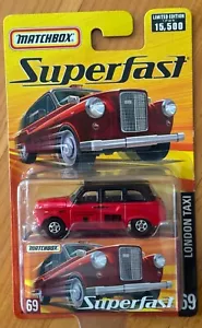 2005 MATCHBOX SUPERFAST LONDON TAXI Red & Black #69 - Picture 1 of 2