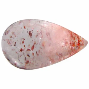 6.88 ct AAA Shimmering Pear Cabochon Shape (16 x 10 mm) Strawberry Color Quartz - Picture 1 of 1