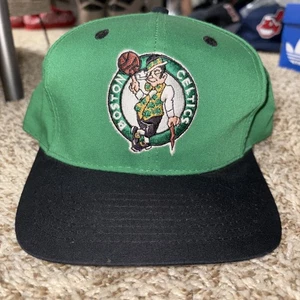Vintage 90s Boston Celtics Basketball NBA Logo 7 Snapback Hat Green - Bild 1 von 7