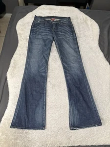 Jeans donna effetto invecchiato Lucky Brand Sweet N bootcut basso taglia 8/29 pantaloni elasticizzati  - Foto 1 di 10