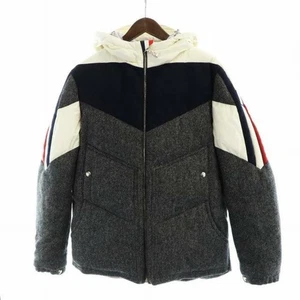 Moncler Gamme Bleu Men's Down Jacket Hood Herringbone Tweed XS #EI BHA - Picture 1 of 7