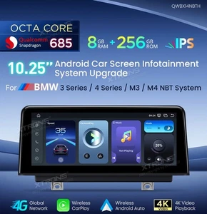 XTRONS AUTORADIO GPS BMW F30 F31 F34 F32 F33 F36 M3 M4 NBT Android 14 Snapdragon - Imagen 1 de 20